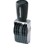 Shachihata Tart Rotating Rubber Stamp, European 6-row, No. 4, Gothic, CF-64GT, 1 pc