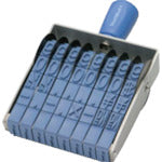 Shachihata Rotating Rubber Stamp, 8-Line Extra Large, Gothic, CF-8LG, 1 pc