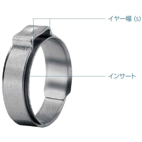 Ｏｅｔｉｋｅｒ　ＰＧ１５４　インサート付きイヤークランプ　φ２．９−３．７ｍｍ　15400012　1 個