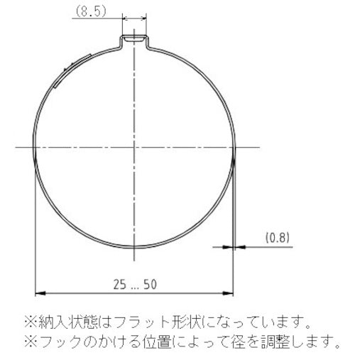 Ｏｅｔｉｋｅｒ　ＰＧ１５９　アジャスタブルクランプ　　φ２５．０　−　５０．０ｍｍ　15900002　1 個