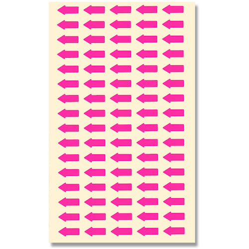 ＨＥＩＫＯ　タックラベル　矢印　Ｎｏ．６３９　蛍光ピンク　６×１３　１６０枚入り　007062123　1 束