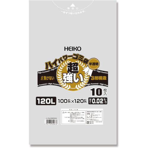 HEIKO 하이파워 반투명 쓰레기봉투 #02(3층) 120L 10장들이 006605004 1봉투