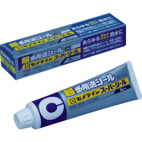 セメダイン　超多用途　スーパーシール　グレー　１３５ｍｌ　ＳＸ−００２　SX-002　1 本