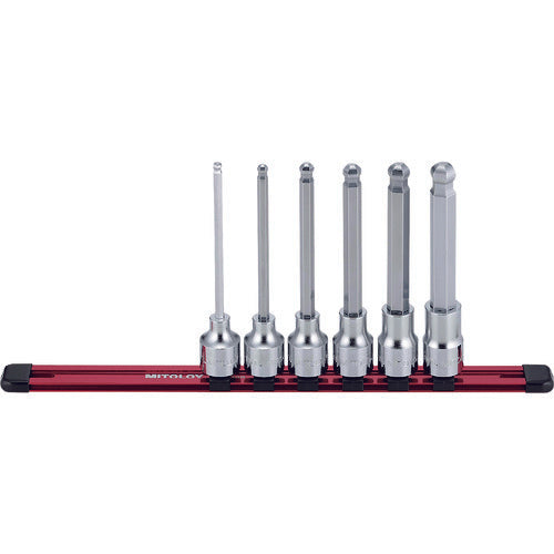 MITOLOY 1/2 Hex Socket Ball Point Long Holder Set 6 Links 7 Pieces HHB407ML 1 S