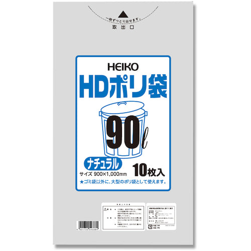 HEIKO 쓰레기 봉투 HD 반투명 02 90L 내츄럴 10장들이 006601320 1봉