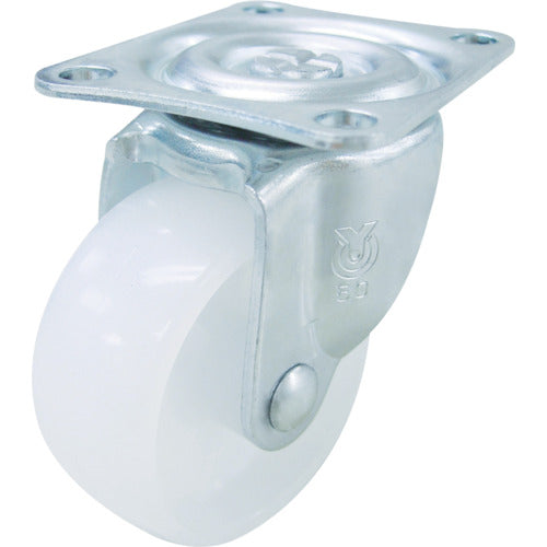 YUEI Plate-type Swivel Caster Nylon Wheel Diameter 38mm G-Type Mounting Dimensions 36 x 28 G-38N 1 pc