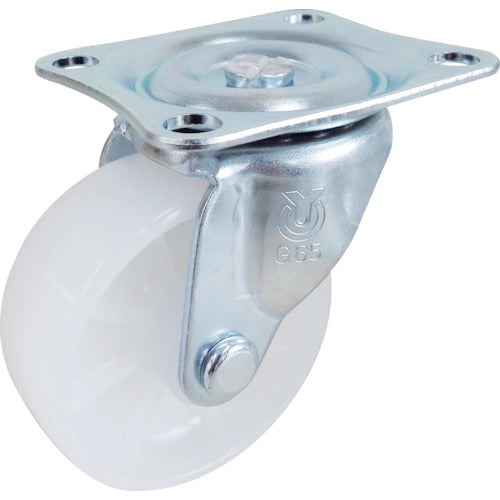 ユーエイ　プレート式　自在　キャスター　ナイロン　車輪径６５ｍｍ　　Ｇタイプ　Ｇ型　取付寸法５５×４２　G-65N　1 個