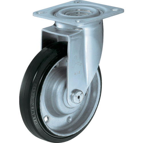 ハンマー　軽量キャスター　旋回式ゴム車輪　１５０ｍｍ　4202S-1R150　1 個