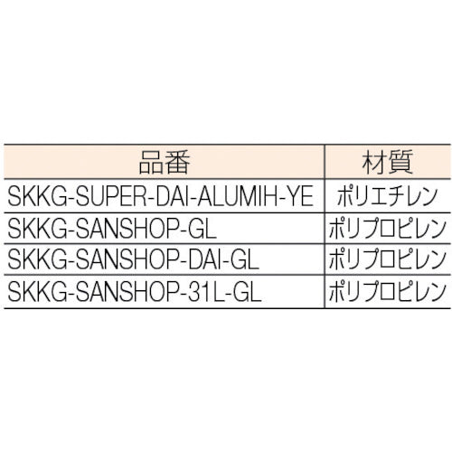 サンコー　スーパー篭（大）　１０２６９１　アルミハンドル　イエロー　SKKG-SUPER-DAI-ALUMIH-YE　1 個