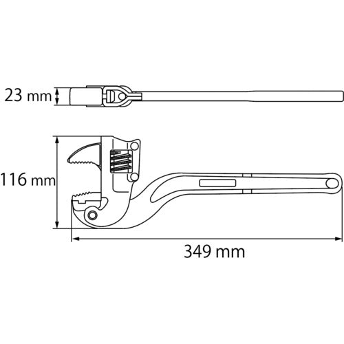 エビ　アルミコーナーレンチ　３５０ｍｍ　ACW350　1 丁