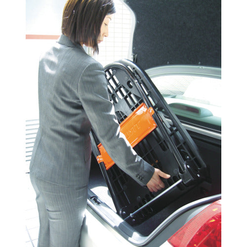 ＴＲＵＳＣＯ　樹脂台車　カルティオ（スチールハンドルタイプ）折畳　７８０Ｘ４９０　黒　ブレーキなし　MPK-720-BK　1 台