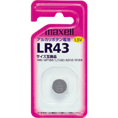 マクセル　アルカリボタン電池１個入り　LR431BS　1 PK