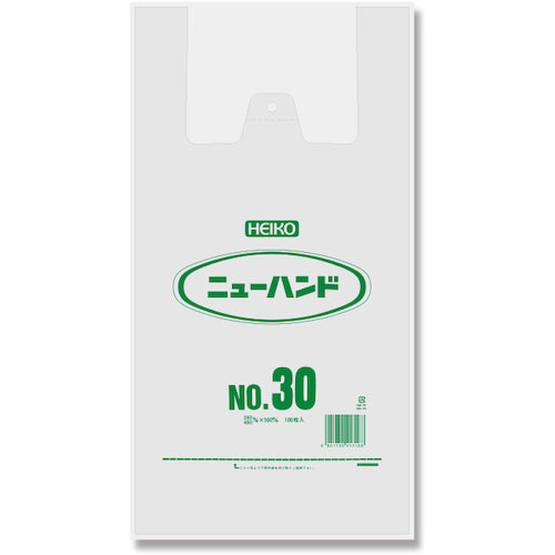 ＨＥＩＫＯ　レジ袋　ニューハンドハイパー　ナチュラル　ＮＯ．３０　１００枚入り　006645802　1 袋