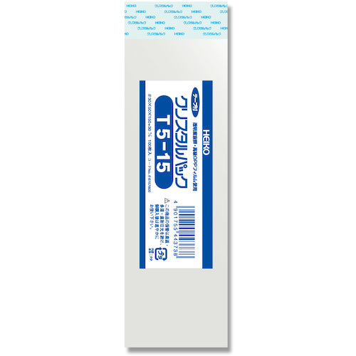 ＨＥＩＫＯ　ＯＰＰ袋　クリスタルパック　テープ付　Ｔ　５−１５　１００枚入り　006757800　1 袋