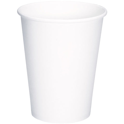 HEIKO Paper Cup 9oz, Diameter 76mm, White, Pack of 50, 004535980, 1 bag