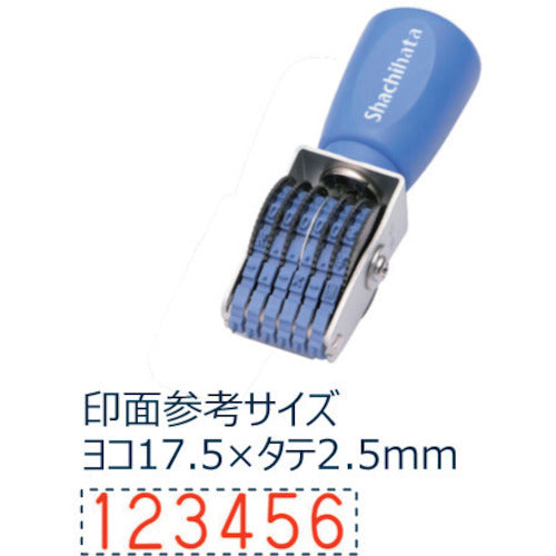 シヤチハタ　回転ゴム印欧文６連６号　ゴシック体　CF-66G　1 個