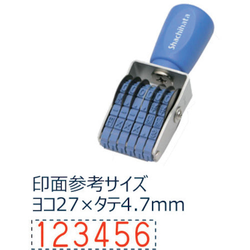 シヤチハタ　回転ゴム印欧文６連３号　ゴシック体　CF-63G　1 個