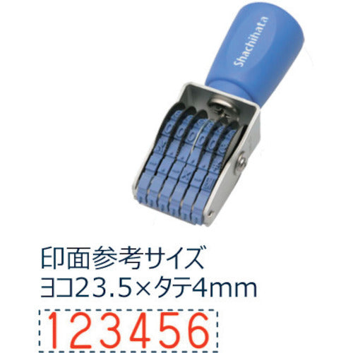 シヤチハタ　回転ゴム印欧文６連４号　ゴシック体　CF64G　1 個