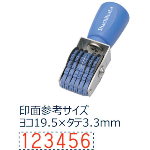 シヤチハタ　回転ゴム印欧文６連５号　ゴシック体　CF-65G　1 個