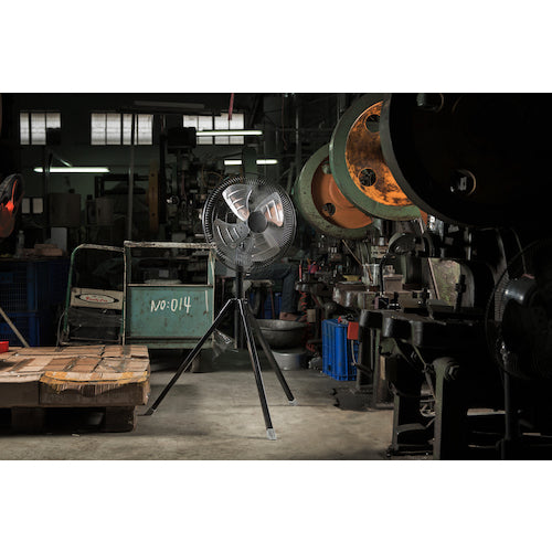 ＴＲＵＳＣＯ　【今季完売】全閉式工場扇　ジェネラルファン　スタンドタイプ　アルミハネ　ブラック　TFBA-45S-BK　1 台