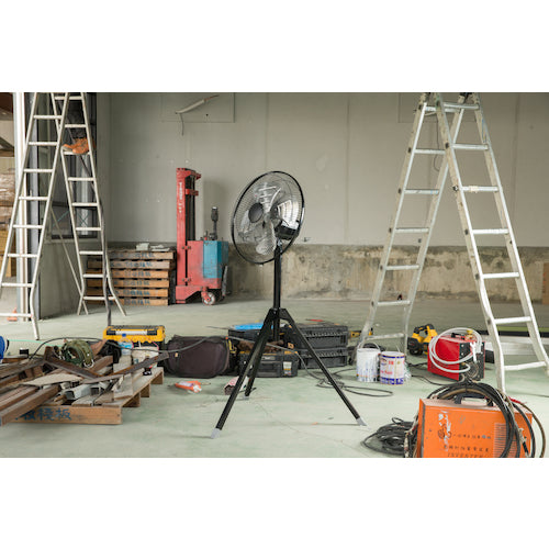 ＴＲＵＳＣＯ　【今季完売】全閉式工場扇　ジェネラルファン　スタンドタイプ　アルミハネ　ブラック　TFBA-45S-BK　1 台