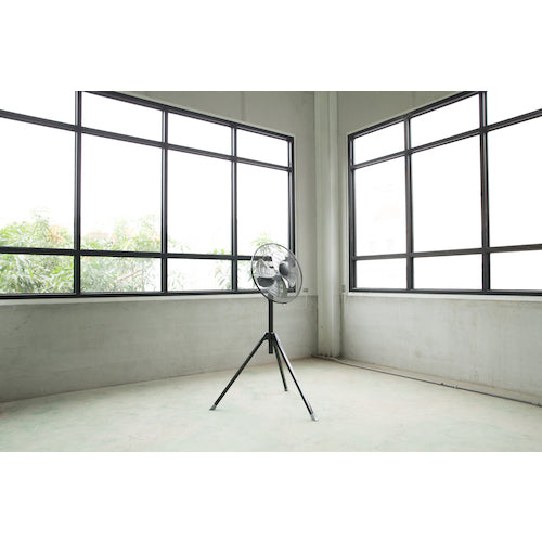 ＴＲＵＳＣＯ　【今季完売】全閉式工場扇　ジェネラルファン　スタンドタイプ　アルミハネ　ブラック　TFBA-45S-BK　1 台