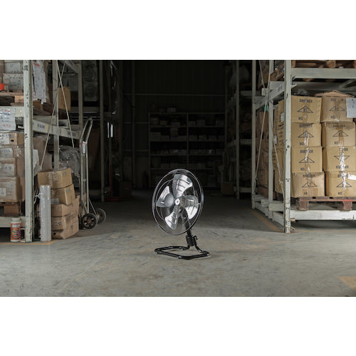 TRUSCO Totally Enclosed Industrial Fan General Fan Stationary Type Aluminum Blade Black TFBA-45A-BK 1 Unit