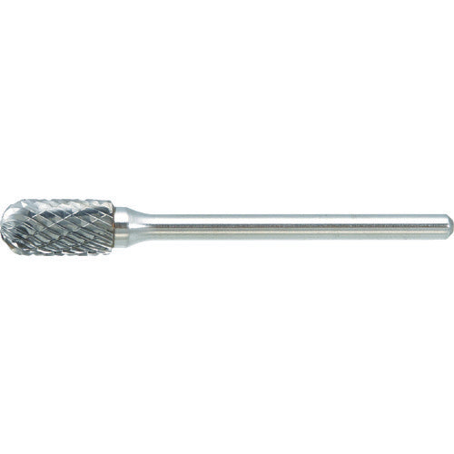 TRUSCO Carbide Bur, Rounded Cylindrical Type, Φ6.4 x Blade Length 13 x Shaft 3, Double Cut, TB2B064, 1 Piece
