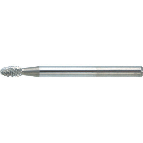 TRUSCO Carbide Bur, Egg Shape, Φ3 x Blade Length 5.6 x Shaft 3, Double Cut, TB6A030, 1 Piece