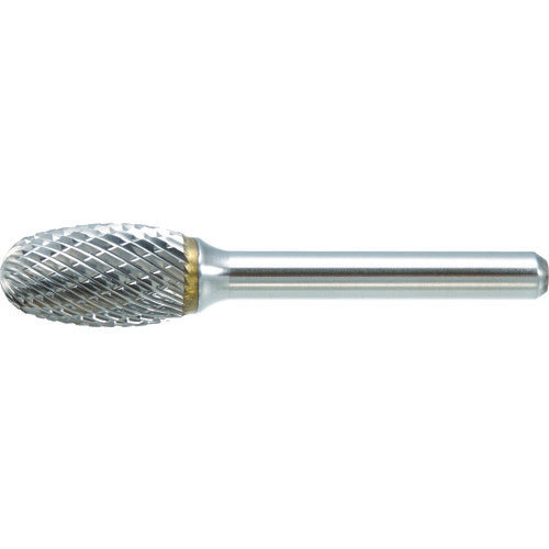 TRUSCO Carbide Bur, Egg Shape, Φ12.7 x Blade Length 22 x Shaft 6, Double Cut, TB6C127, 1 Piece