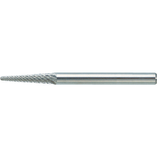 ＴＲＵＳＣＯ　超硬バー　テーパー　Φ３（８°）Ｘ刃長１２．７Ｘ軸３　ダブルカット　TB7A030　1 本