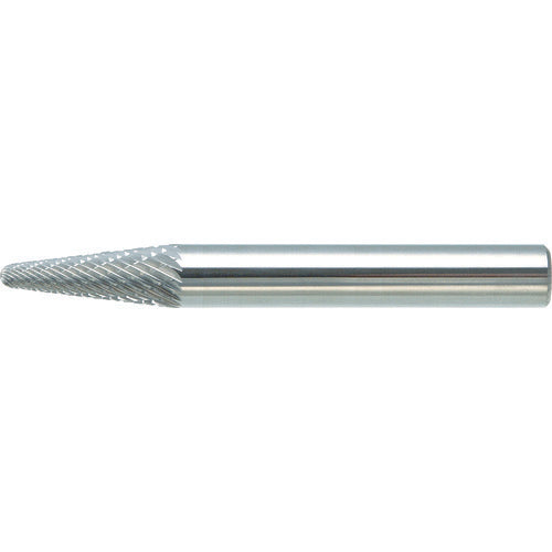 TRUSCO Carbide Bur, Tapered Round Tip, Φ6 (14°) x Blade Length 16 x Shaft 6, Double Cutting, TB7C060, 1 Piece