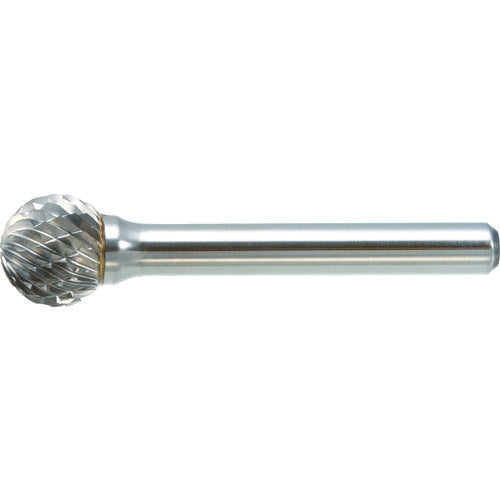 TRUSCO Carbide Bur, Spherical, Φ12.7 x Blade Length 11.3 x Shaft 6, Double Cut, TB8C127, 1 Piece