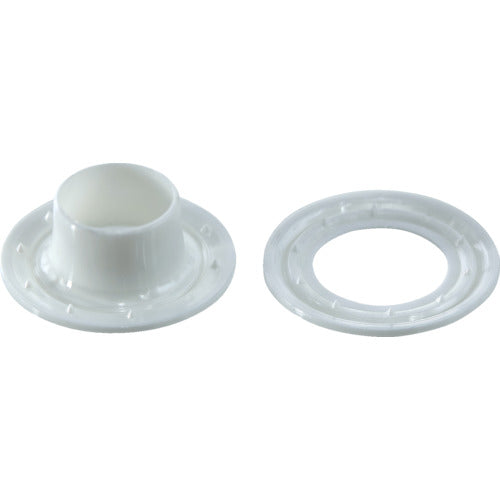 ＴＲＵＳＣＯ　両面ハトメ　ポリカーボネート白　１０ｍｍ　２０組入　（ブリスターパック入）　P-THP-JW10　1 PK