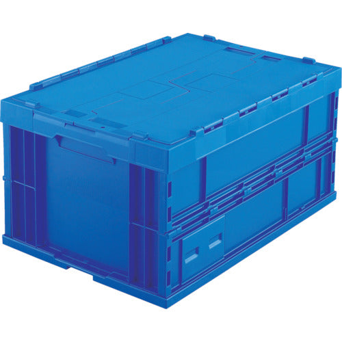 TRUSCO 접이식 컨테이너 뚜껑 포함 75L 다크 블루 TR-F75B 1 개