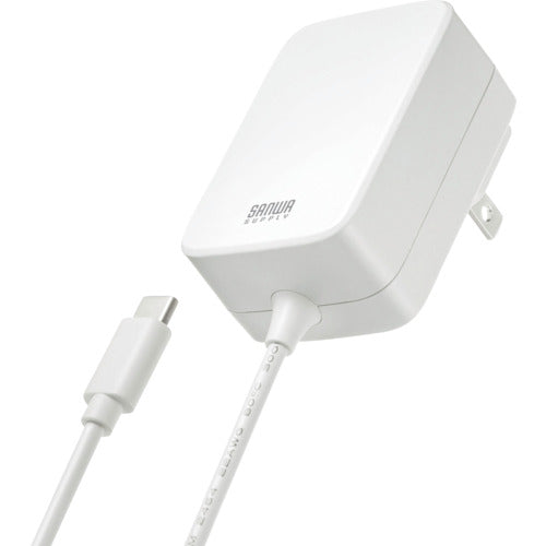 ＳＡＮＷＡ　ＵＳＢ　ＰＤ対応ＡＣ充電器（ＵＳＢ　ＴｙｐｅＣケーブル一体型１８Ｗ）　ACA-PD82W　1 個