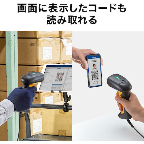 ＳＡＮＷＡ　２次元バーコードリーダー（ハンディタイプ）　BCR-2D6　1 個