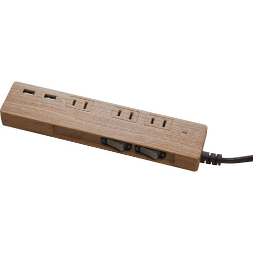 Ｆａｒｇｏ　ＮＡＴＵＲＡＬ　ＷＯＯＤ　ＴＡＰ　ＡＣ３個口　２．１Ａ　ＵＳＢ　２ポート　ベージュウッド　PT337BEWD　1 個