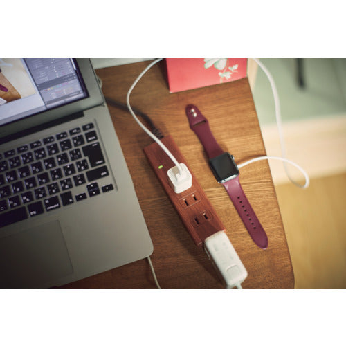 Ｆａｒｇｏ　ＮＡＴＵＲＡＬ　ＷＯＯＤ　ＴＡＰ　ＡＣ４個口　ダークウッド　PT402DW　1 個