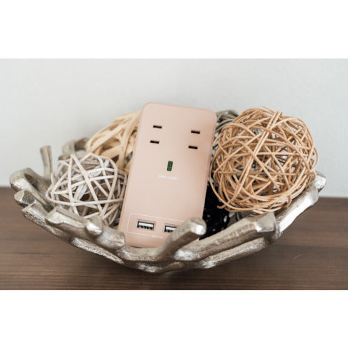 Ｆａｒｇｏ　ＳＡＴＩ　ＣＯＬＯＲ　ＡＣ４個口　４．２Ａ　ＵＳＢ　ラテベージュ　CT221BE　1 個