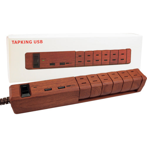 Ｆａｒｇｏ　ＴＡＰＫＩＮＧ　ＵＳＢ　ＡＣ６個口　３．４Ａ　ＵＳＢ　２ポート　　ダークウッド　PT601DW　1 個