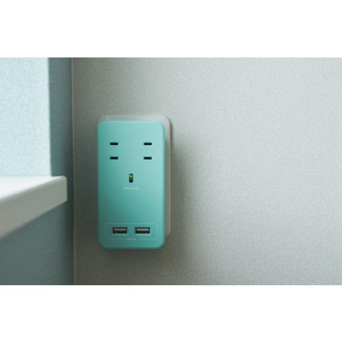 Fargo SATIO COLOR AC 4개 입 4.2A USB 라이트 블루 CT221LB 1개