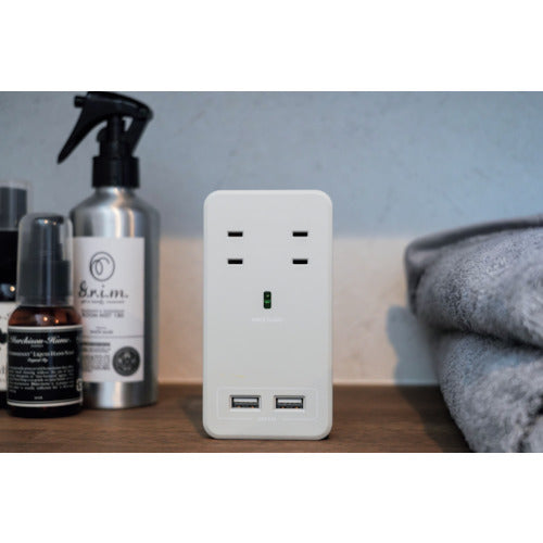 Ｆａｒｇｏ　ＳＡＴＩ　ＣＯＬＯＲ　ＡＣ４個口　４．２Ａ　ＵＳＢ　ライトグレイ　CT221GY　1 個
