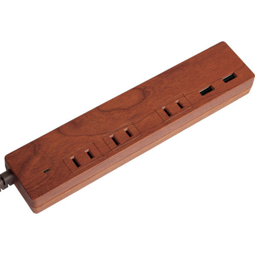 Ｆａｒｇｏ　ＮＡＴＵＲＡＬ　ＷＯＯＤ　ＴＡＰ　ＡＣ３個口　２．１Ａ　ＵＳＢ　２ポート　ダークウッド　PT337DW　1 個