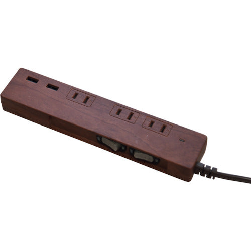 Ｆａｒｇｏ　ＮＡＴＵＲＡＬ　ＷＯＯＤ　ＴＡＰ　ＡＣ３個口　２．１Ａ　ＵＳＢ　２ポート　ダークウッド　PT337DW　1 個