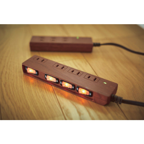 Ｆａｒｇｏ　ＮＡＴＵＲＡＬ　ＷＯＯＤ　ＴＡＰｐ　ＡＣ４個口　個別スイッチ付　ダークウッド　PT403DW　1 個