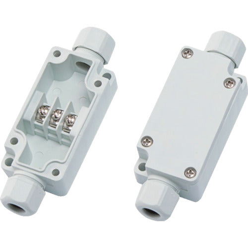 タカチ　ケーブルグランド付端子ボックス（ＪＡＮ付き）　Ｗ７０×Ｈ５０×Ｄ２４　ライトグレー　TMC-6PG-TR　1 個
