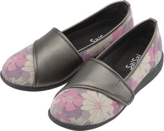 SaiSai ~ Flower Print ~ W940 Women's / 25.5cm Fleur Purple 1 pair