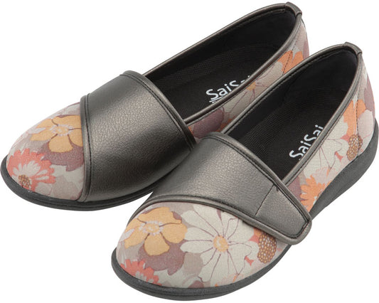 SaiSai ~ Flower Print ~ W940 Women's / 24.5cm Fleur Orange 1 pair