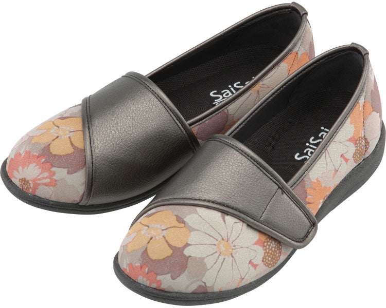 SaiSai ~ Flower Print ~ W940 Women's / 25.5cm Fleur Orange 1 pair